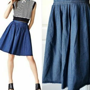 Kate Spade Saturday Blue Denim Knife Pleat…